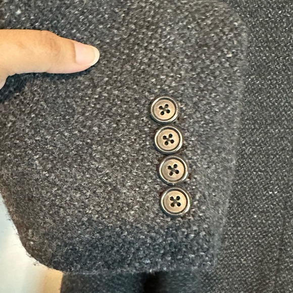 Lauren Ralph Lauren Women's Medium Gray Button Down Wool Blend Blazer Sz 16W - Picture 7 of 9